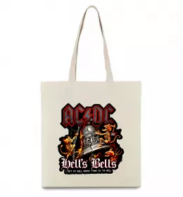 Эко-сумка Hells bells AC/DC Бежевый фото