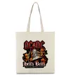 Еко-сумка Hells bells AC/DC Бежевий фото
