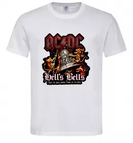 Мужская футболка Hells bells AC/DC Белый фото