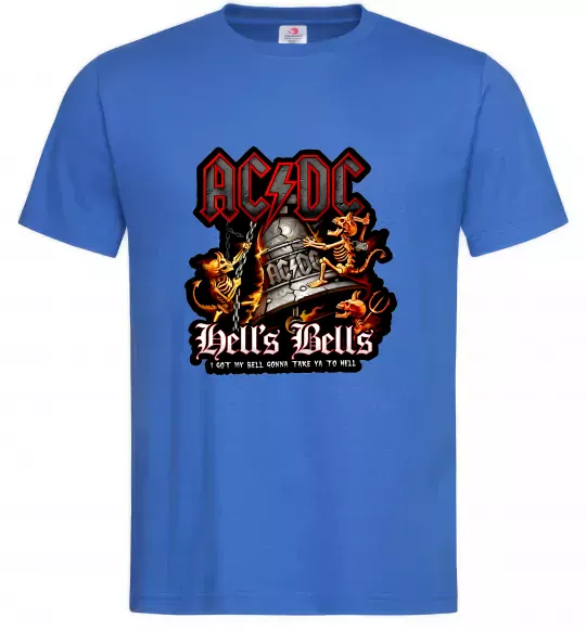 Чоловіча футболка Hells bells AC/DC Яскраво-синій фото