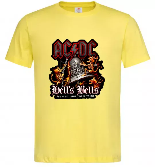 Чоловіча футболка Hells bells AC/DC Лимонний фото