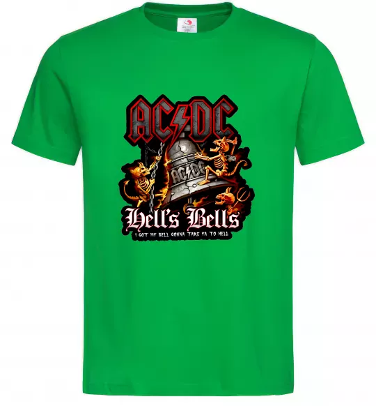 Чоловіча футболка Hells bells AC/DC Зелений фото