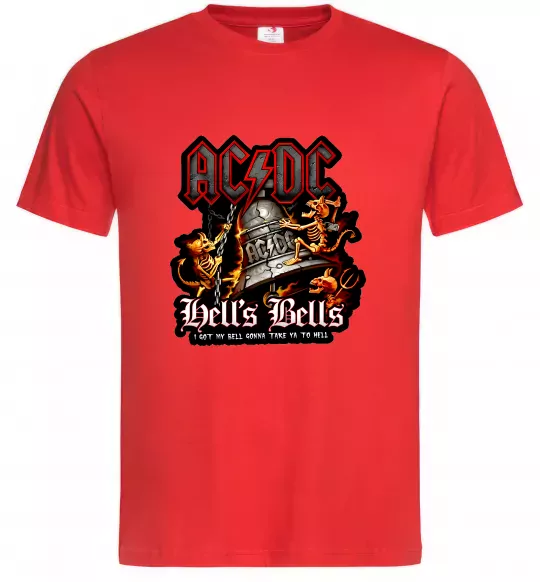 Чоловіча футболка Hells bells AC/DC Червоний фото