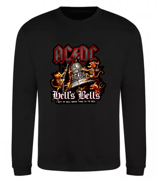 Свитшот Hells bells AC/DC Черный фото