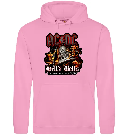 Женская толстовка (худи) Hells bells AC/DC Розовый фото
