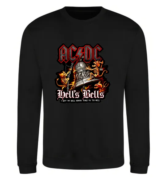 Світшот Hells bells AC/DC Чорний фото