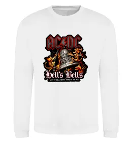 Свитшот AC/DC блискавка з рогами Белый фото