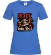 Женская футболка Hells bells AC/DC Ярко-синий фото