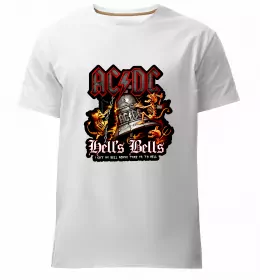 Мужская премиум футболка AC/DC Белый фото