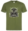 Чоловіча футболка Hells bells print Оливковий фото