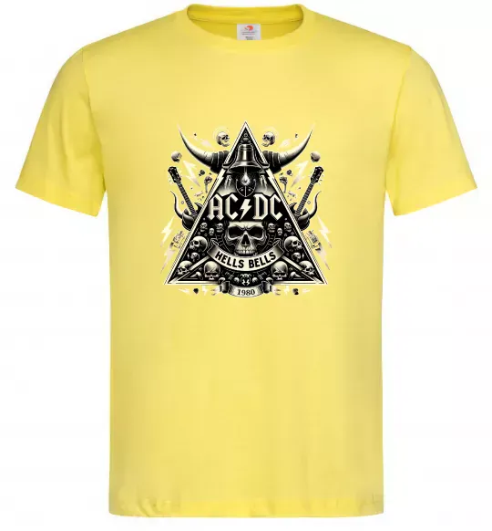 Чоловіча футболка Hells bells print Лимонний фото