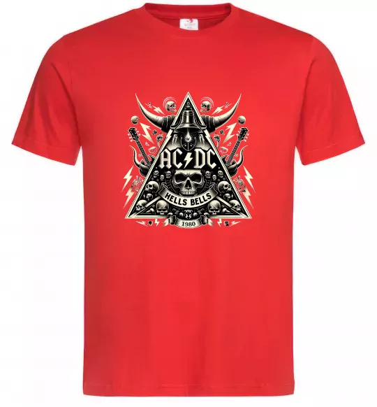 Чоловіча футболка Hells bells print Червоний фото