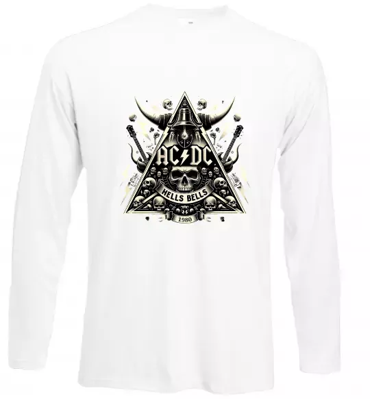 Лонгслив Hells bells print Белый фото