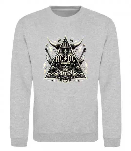 Світшот Hells bells print Сірий меланж фото