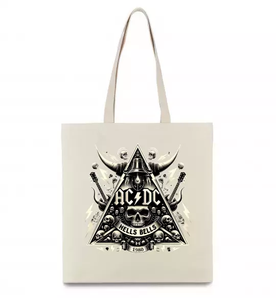 Эко-сумка Hells bells print Бежевый фото