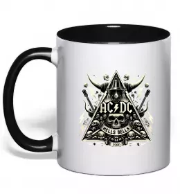 Чашка с цветной ручкой High voltage Черный фото