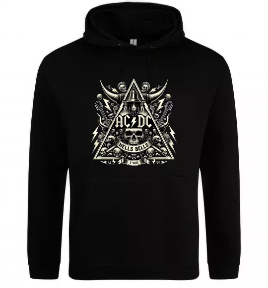 Женская толстовка (худи) Hells bells print Черный фото