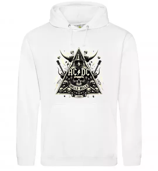Женская толстовка (худи) Hells bells print Белый фото