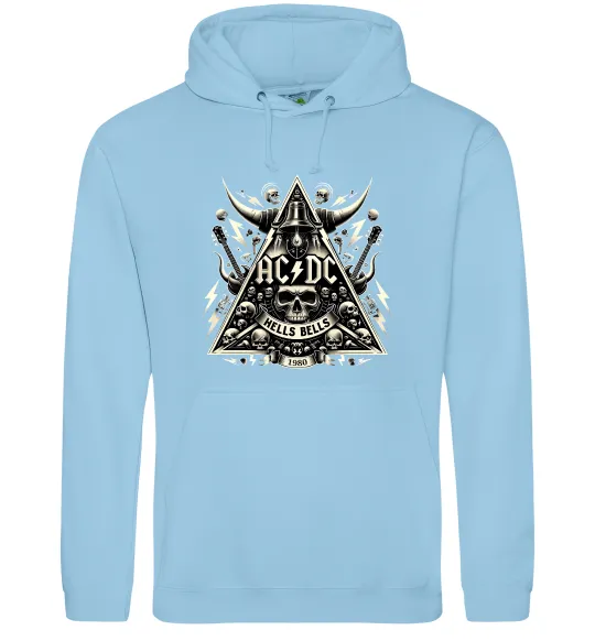 Жіноча толстовка (худі) Hells bells print Блакитний фото