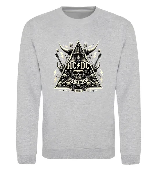 Світшот Hells bells print Сірий меланж фото