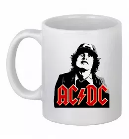 Чашка керамическая AC/DC група Белый фото