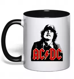 Чашка с цветной ручкой Angus Young AC/DC Черный фото