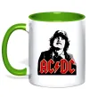 Чашка з кольоровою ручкою Angus Young AC/DC Лаймовий Чашка з кольоровою ручкою Angus Young AC/DC Лаймовий фото