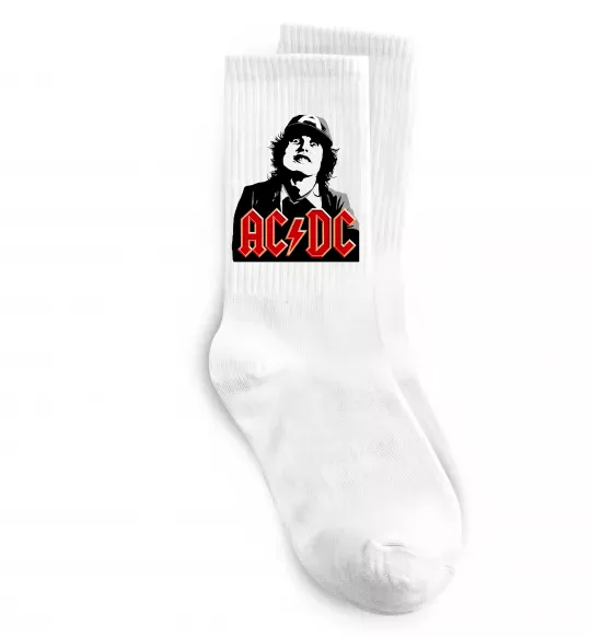 Носки Angus Young AC/DC Белый фото