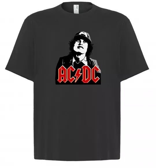 Футболка Оверсайз Angus Young AC/DC Черный фото