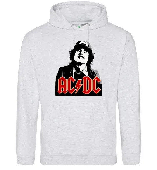 Чоловіча толстовка (худі) Angus Young AC/DC Сірий меланж фото