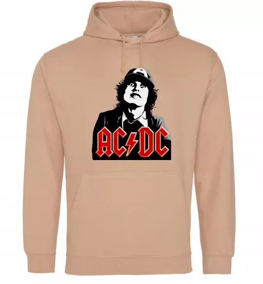 Чоловіча толстовка (худі) Angus Young AC/DC Пісочний фото