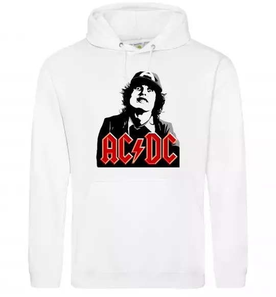 Женская толстовка (худи) Angus Young AC/DC Белый фото