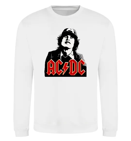 Свитшот Angus Young AC/DC Белый фото