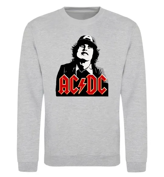 Свитшот Angus Young AC/DC Серый меланж фото