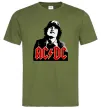 Чоловіча футболка Angus Young AC/DC Оливковий фото