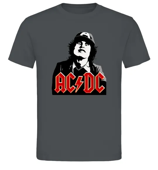 Чоловіча футболка Angus Young AC/DC Графіт фото