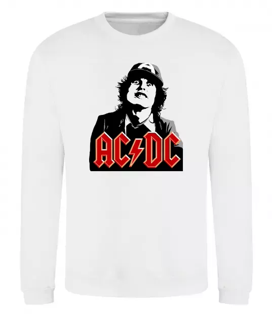Світшот Angus Young AC/DC Білий фото