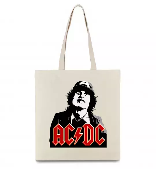 Эко-сумка Angus Young AC/DC Бежевый фото