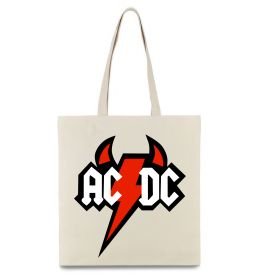 Еко-сумка AC/DC блискавка з рогами