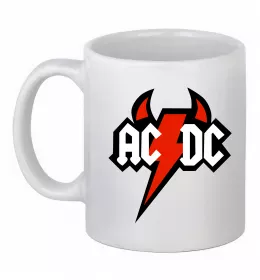 Чашка керамическая AC DC Band Белый фото