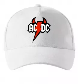Кепка AC/DC блискавка з рогами Белый фото