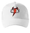 Кепка AC/DC блискавка з рогами Білий фото