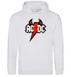 Жіноча толстовка (худі) AC/DC блискавка з рогами Сірий меланж Жіноча толстовка (худі) AC/DC блискавка з рогами Сірий меланж фото