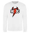 Свитшот AC/DC блискавка з рогами Белый фото