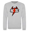 Свитшот AC/DC блискавка з рогами Серый меланж фото
