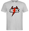 Мужская футболка AC/DC блискавка з рогами Серый фото
