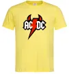 Мужская футболка AC/DC блискавка з рогами Лимонный фото