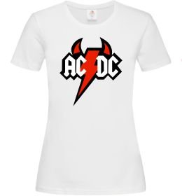 Женская футболка AC/DC блискавка з рогами Женская футболка AC/DC блискавка з рогами