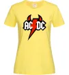 Женская футболка AC/DC блискавка з рогами Лимонный Женская футболка AC/DC блискавка з рогами Лимонный фото