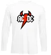 Лонгслив AC/DC блискавка з рогами Белый фото